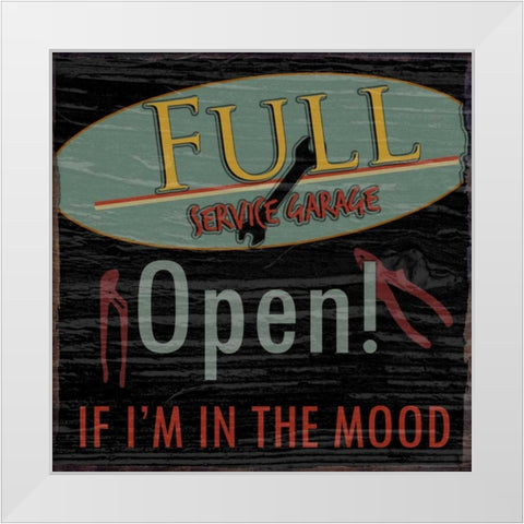 Garage White Modern Wood Framed Art Print by Lewis, Sheldon