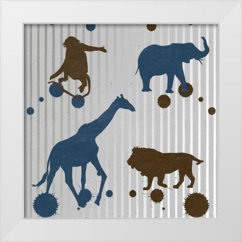 All Together 2 White Modern Wood Framed Art Print by Lewis, Sheldon