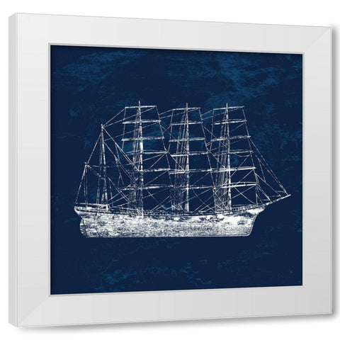 Travel The Coast White Modern Wood Framed Art Print by Lewis, Sheldon