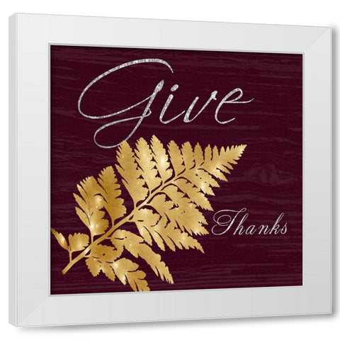 Thanks White Modern Wood Framed Art Print by Lewis, Sheldon