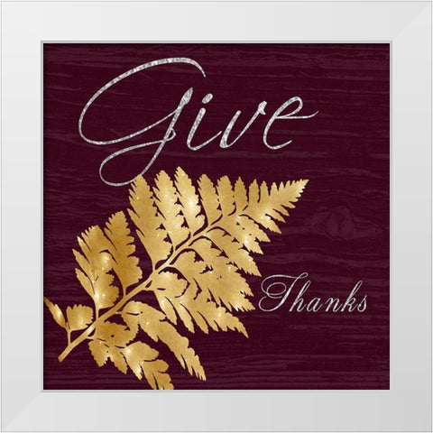 Thanks White Modern Wood Framed Art Print by Lewis, Sheldon