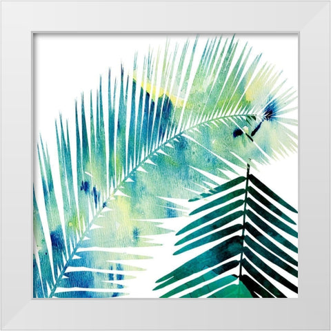 Watercolor Burst 2 White Modern Wood Framed Art Print by Lewis, Sheldon