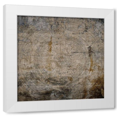 The World Awaits White Modern Wood Framed Art Print by Lewis, Sheldon