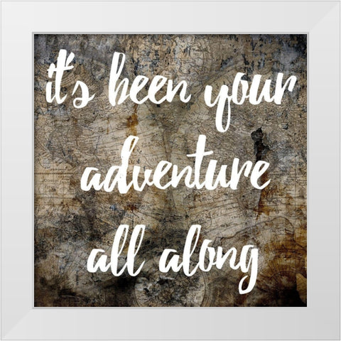 The World Awaits White Modern Wood Framed Art Print by Lewis, Sheldon