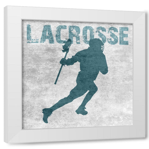 Lacrosse White Modern Wood Framed Art Print by Lewis, Sheldon