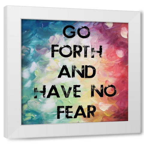 No Fear Bright White Modern Wood Framed Art Print by Lewis, Sheldon