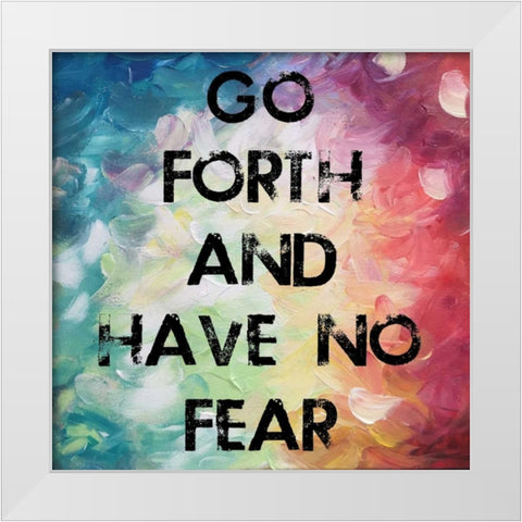 No Fear Bright White Modern Wood Framed Art Print by Lewis, Sheldon
