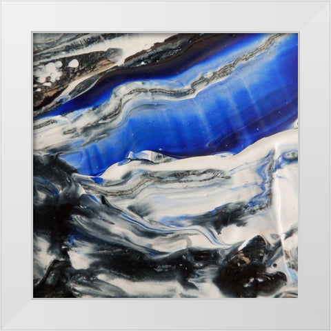 Blending Blue 2 White Modern Wood Framed Art Print by Lewis, Sheldon