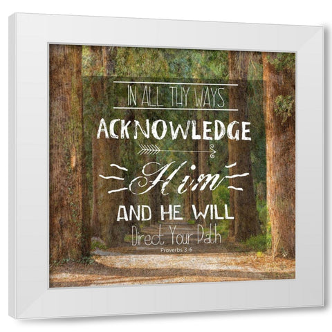 Path Way White Modern Wood Framed Art Print by Lewis, Sheldon