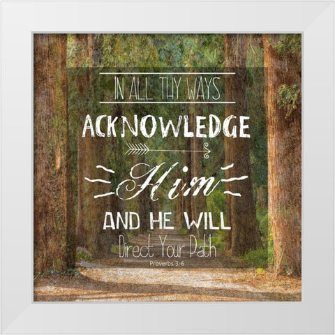 Path Way White Modern Wood Framed Art Print by Lewis, Sheldon