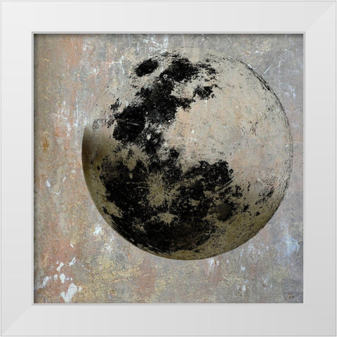 Fly Me To The Moon White Modern Wood Framed Art Print by Lewis, Sheldon
