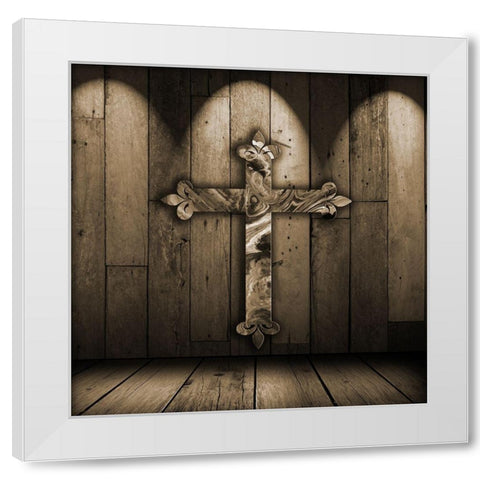 Holy Cross 1 White Modern Wood Framed Art Print by Lewis, Sheldon