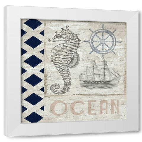 Sweet Coastal Blend White Modern Wood Framed Art Print by Lewis, Sheldon