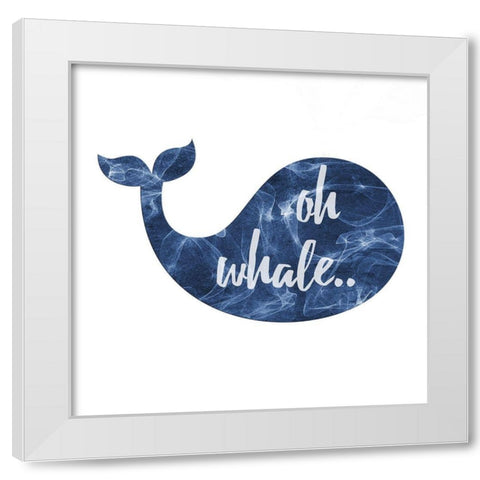 Oh Whale White Modern Wood Framed Art Print by Lewis, Sheldon