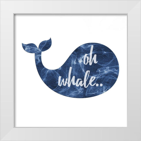 Oh Whale White Modern Wood Framed Art Print by Lewis, Sheldon