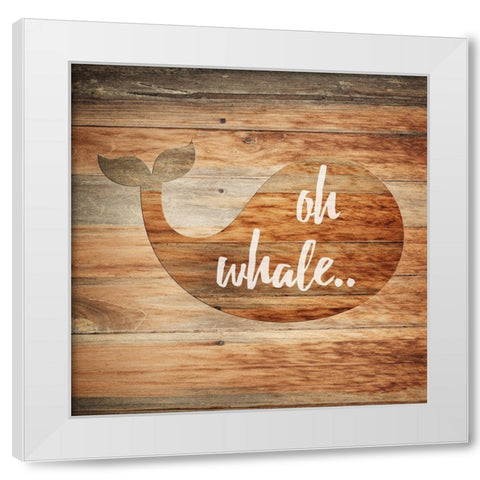 Oh Whale White Modern Wood Framed Art Print by Lewis, Sheldon