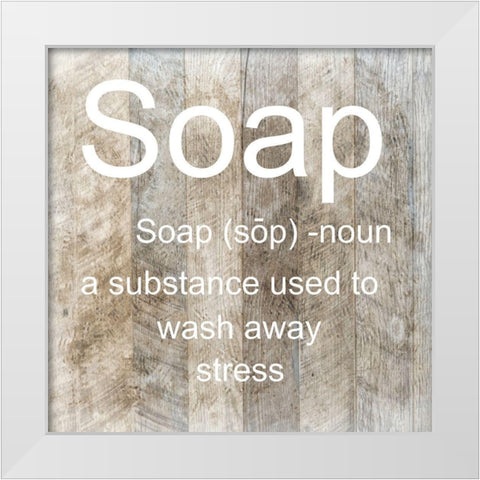 Soap White Modern Wood Framed Art Print by Lewis, Sheldon