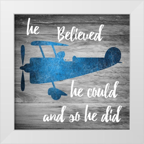 Fly White Modern Wood Framed Art Print by Lewis, Sheldon