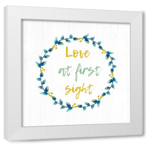 Love At First Sight White Modern Wood Framed Art Print by Lewis, Sheldon