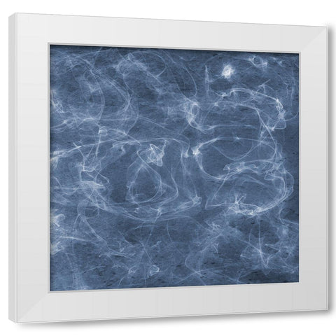Blue Smoke 2 White Modern Wood Framed Art Print by Lewis, Sheldon