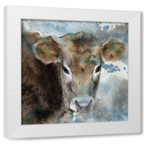Moo Ami White Modern Wood Framed Art Print by Lewis, Sheldon