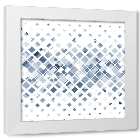 Geometric Blend White Modern Wood Framed Art Print by Lewis, Sheldon