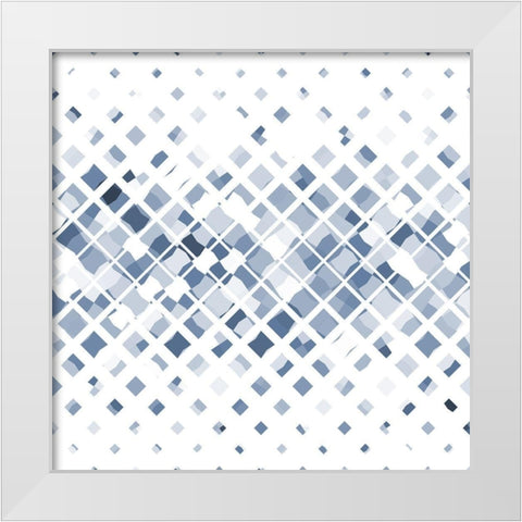 Geometric Blend White Modern Wood Framed Art Print by Lewis, Sheldon