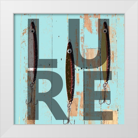 Lure White Modern Wood Framed Art Print by Lewis, Sheldon