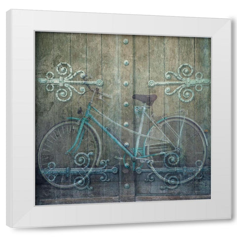 Vintage Ride White Modern Wood Framed Art Print by Lewis, Sheldon
