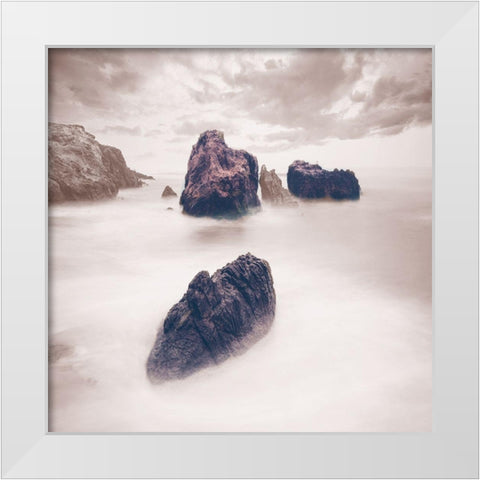 Escape White Modern Wood Framed Art Print by Lewis, Sheldon