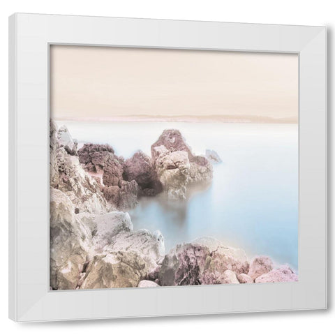 Quiet Escape 1 White Modern Wood Framed Art Print by Lula Bijoux and Company