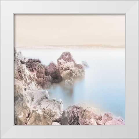 Quiet Escape 1 White Modern Wood Framed Art Print by Lula Bijoux and Company