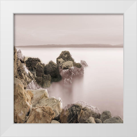 Escape Three White Modern Wood Framed Art Print by Lewis, Sheldon