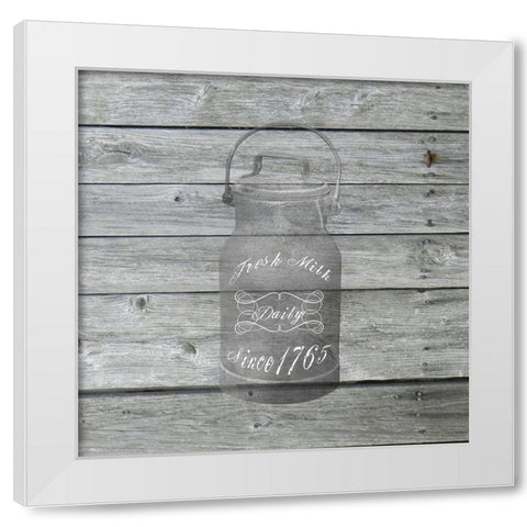 MIlk Farm White Modern Wood Framed Art Print by Lewis, Sheldon