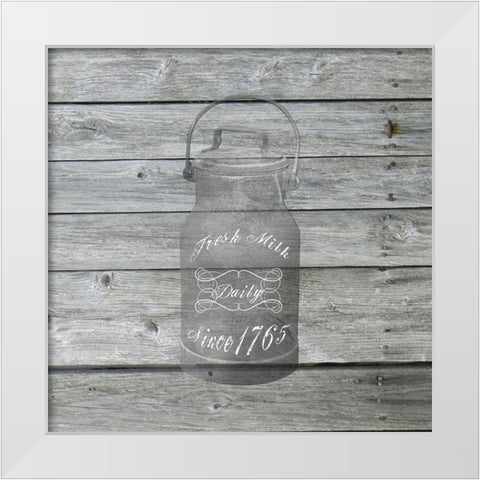 MIlk Farm White Modern Wood Framed Art Print by Lewis, Sheldon