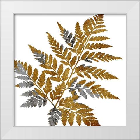 Gold Paint White Modern Wood Framed Art Print by Lewis, Sheldon