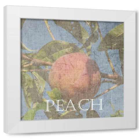 Peach White Modern Wood Framed Art Print by Lewis, Sheldon