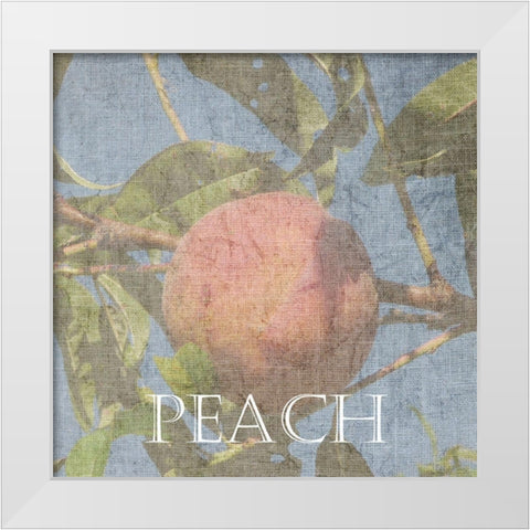 Peach White Modern Wood Framed Art Print by Lewis, Sheldon