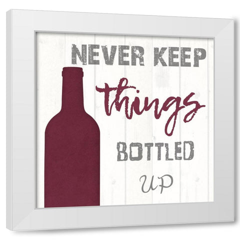 Downpour of wine White Modern Wood Framed Art Print by Lewis, Sheldon