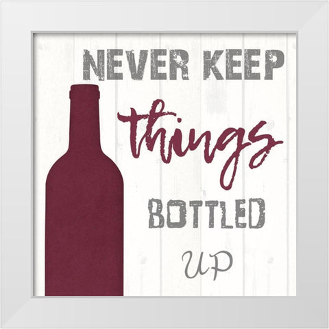 Downpour of wine White Modern Wood Framed Art Print by Lewis, Sheldon