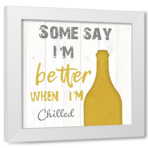 Chill Out White Modern Wood Framed Art Print by Lewis, Sheldon