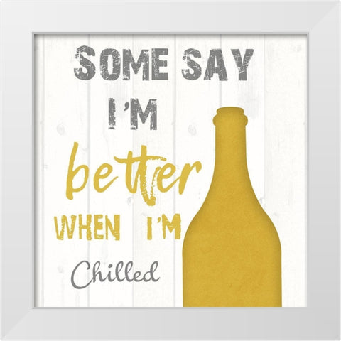 Chill Out White Modern Wood Framed Art Print by Lewis, Sheldon
