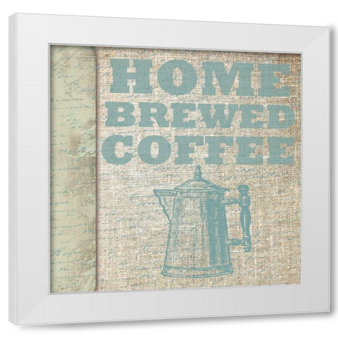 Good Brew White Modern Wood Framed Art Print by Lewis, Sheldon