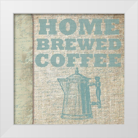 Good Brew White Modern Wood Framed Art Print by Lewis, Sheldon