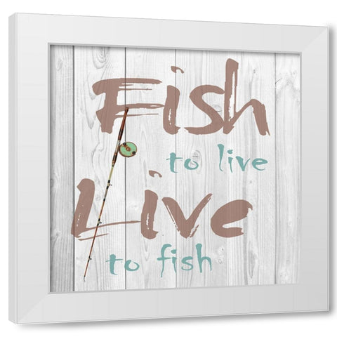 Fish to Live White Modern Wood Framed Art Print by Lewis, Sheldon
