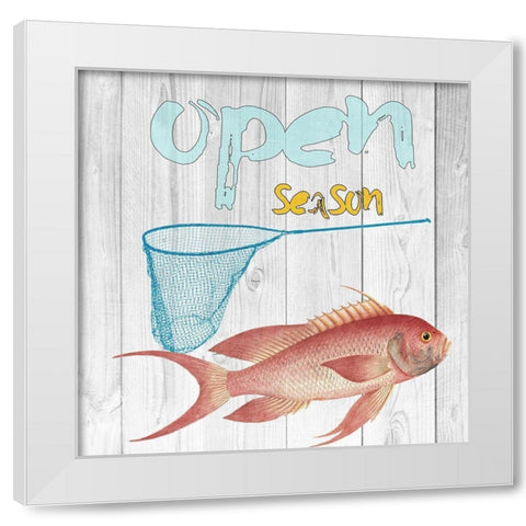 Open Season White Modern Wood Framed Art Print by Lewis, Sheldon