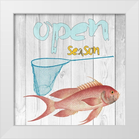 Open Season White Modern Wood Framed Art Print by Lewis, Sheldon
