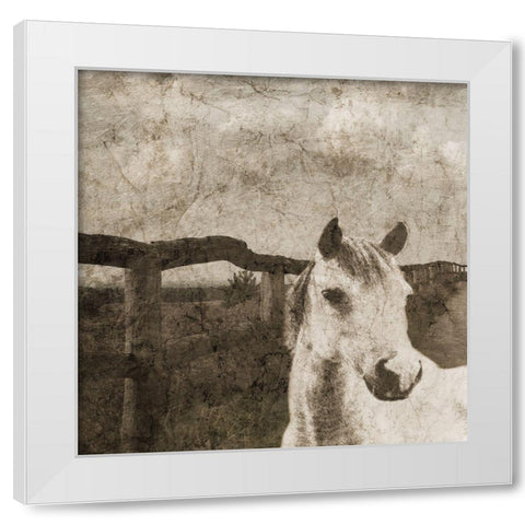 Riding West 2 White Modern Wood Framed Art Print by Lewis, Sheldon
