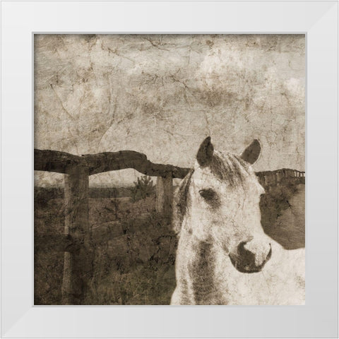 Riding West 2 White Modern Wood Framed Art Print by Lewis, Sheldon