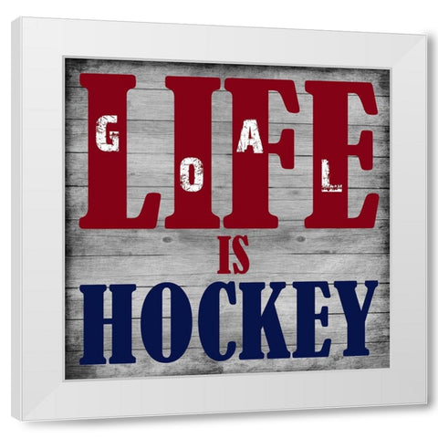 Hockey Life 2 White Modern Wood Framed Art Print by Lewis, Sheldon